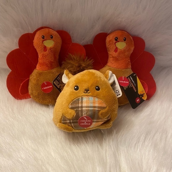 Vibrant Life Dog Toys Turkey And Squirrel Fall Bundle Lot Of Three‎ Pet Toy - Picture 1 of 5